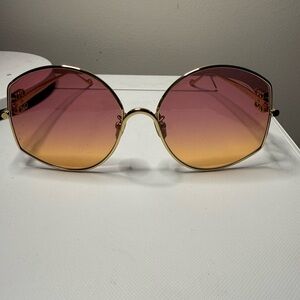 Gradient Pink and Gold Sunglasses